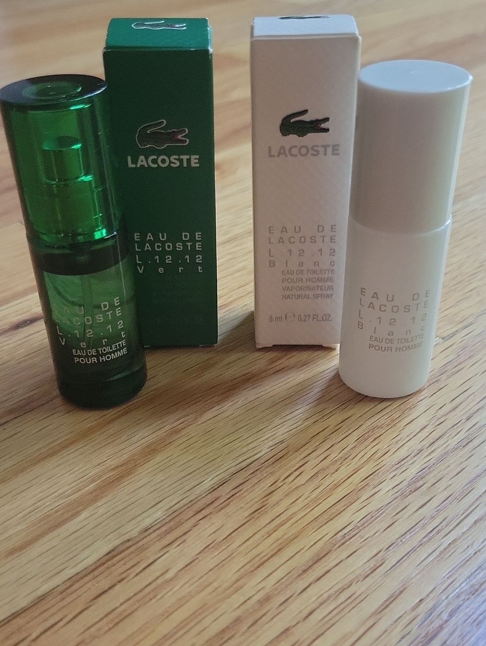 Lacoste Travel Spray Set in Green and White